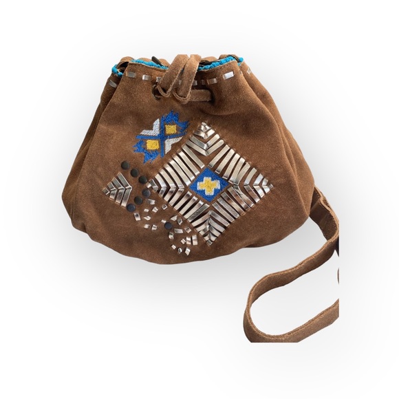 VHTF: new Tylie Malibu ꧁ Embellished Medicine Crossbody Bag ꧂ Chocolate Suede ꧂ - Picture 12 of 16